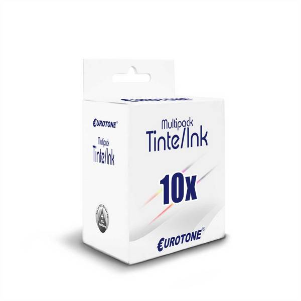 Eurotone 10 Tintenpatronen ersetzt Canon PGI-525BK CLI-526BK CLI-526C CLI-526M CLI-526Y