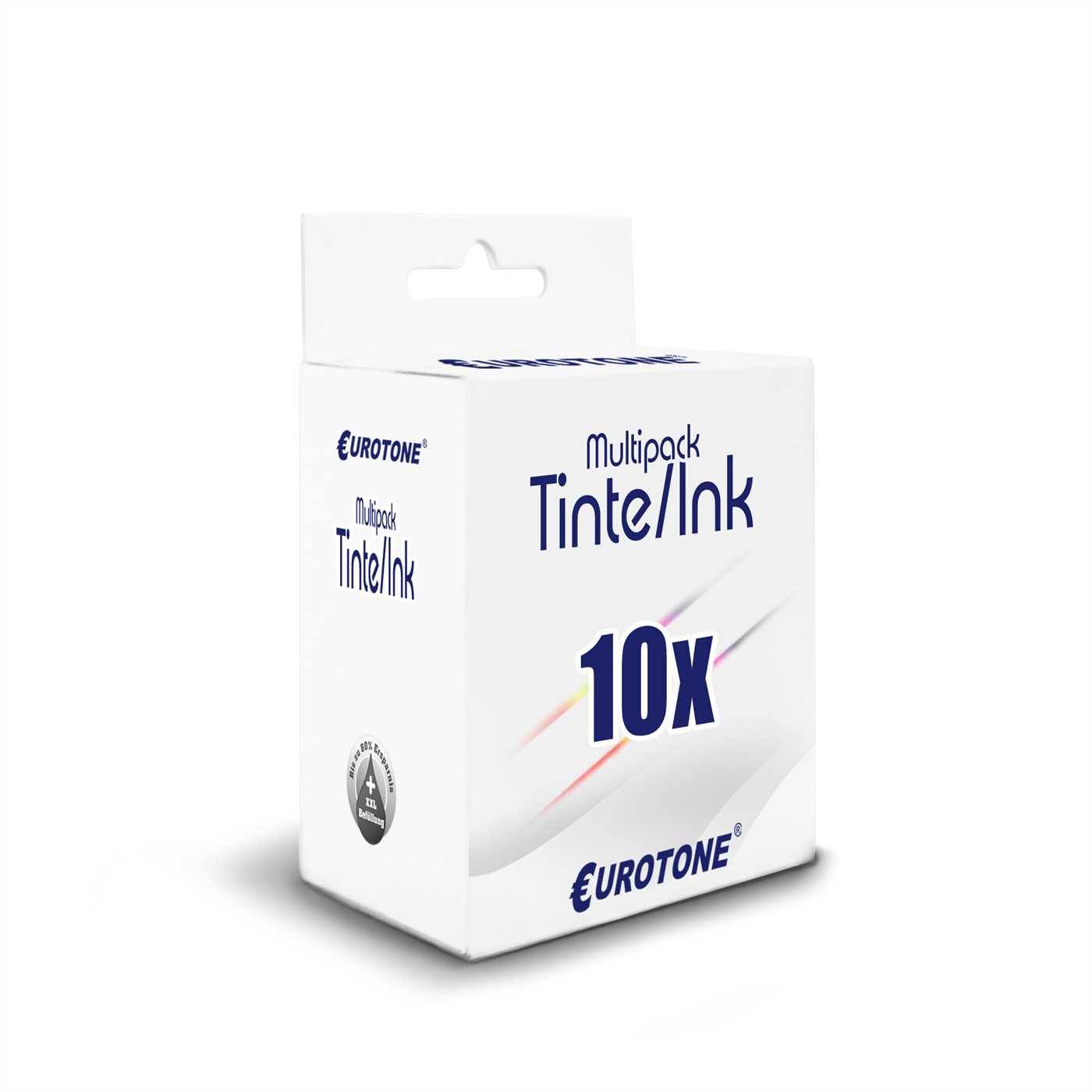 Eurotone 10 Tintenpatronen ersetzt Canon PGI-525BK CLI-526BK CLI-526C CLI-526M CLI-526Y-0