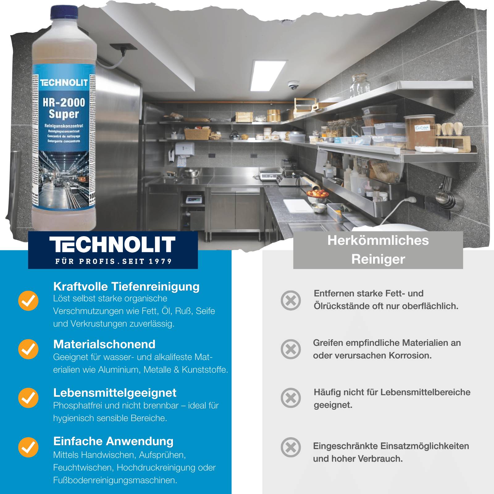 TECHNOLIT Reinigungskonzentrat HR-2000 Super - Inhalt:1 Liter-2