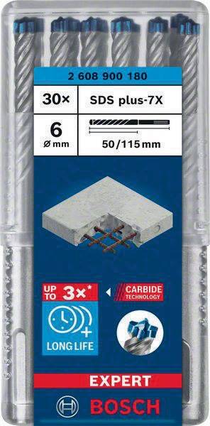 Hammerbohrer Expert SDS-7X D.6mm Arbeits-L.50mm L.115mm SDS-Plus 30 St.BOSCH-1