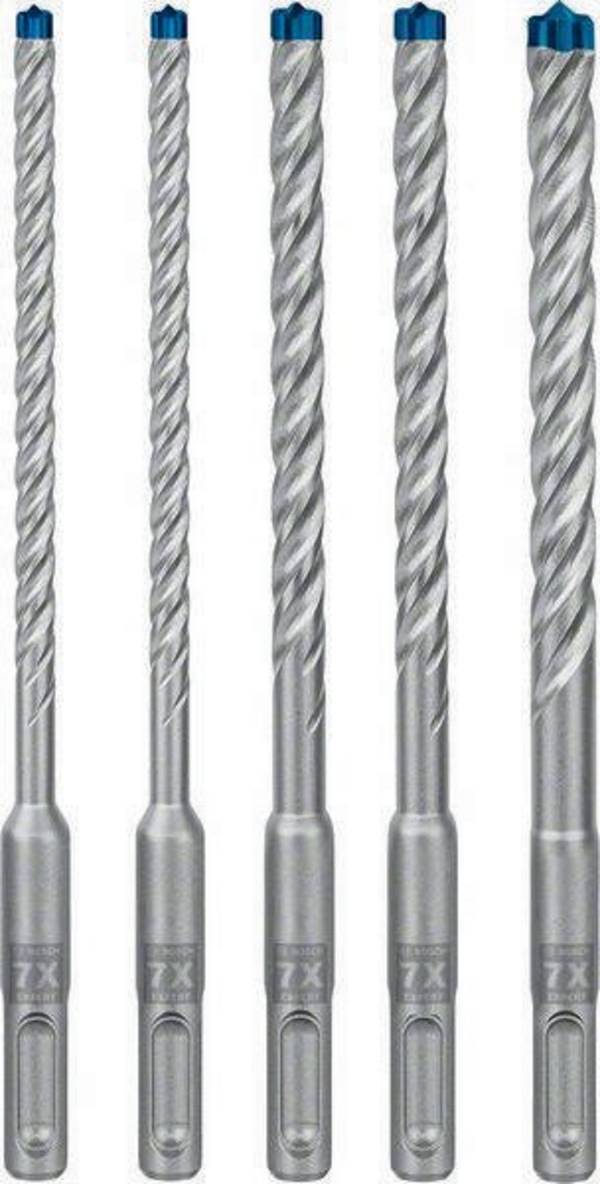 EXPERT SDS Plus-7X Hammerbohrer-Set, 5-teilig, 6/6/8/8/10 mm für Beton
