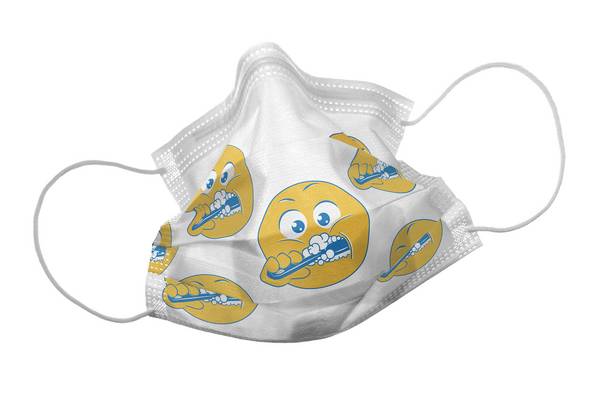 Akzenta Smily Yellow | Typ IIR MNS Masken | 50 Stück | Farbe Yellow Smily