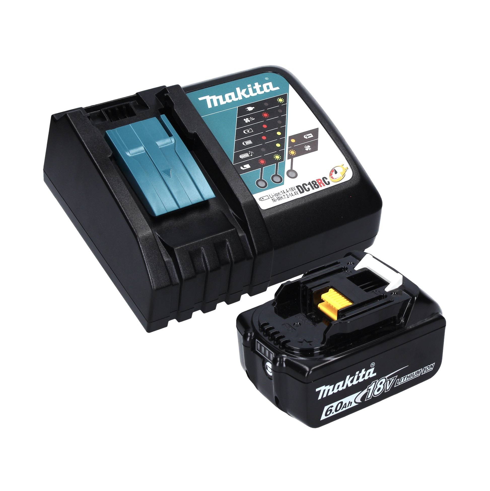 Makita DDF 482 RG1J Akku Bohrschrauber 18 V 62 Nm + 1x Akku 6,0 Ah + Ladegerät + Makpac-4