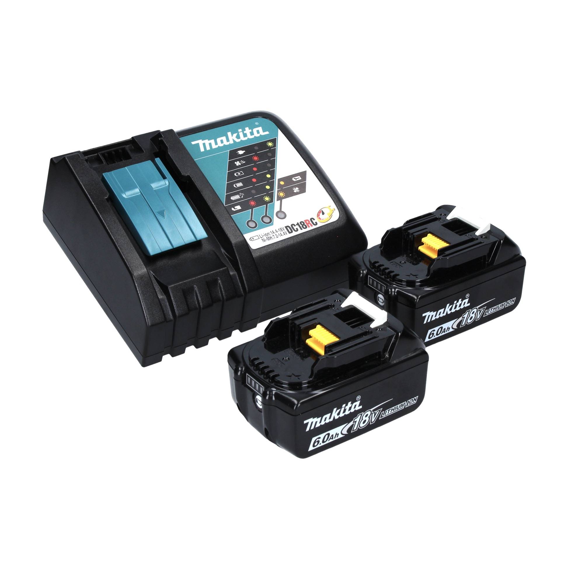 Makita DDF 482 RGJ Akku Bohrschrauber 18 V 62 Nm + 2x Akku 6,0 Ah + Ladegerät + Makpac-4