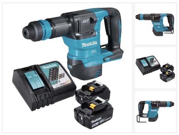 Makita DHK 180 RT Akku Meißelhammer 18 V 3,1 J SDS Plus Brushless + 2x Akku 5,0 Ah + Ladegerät