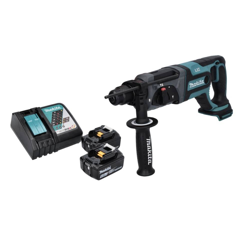 Makita DHR 241 RT Akku Bohrhammer 18 V 2,0 J SDS plus + 2x Akku 5,0 Ah + Ladegerät-1
