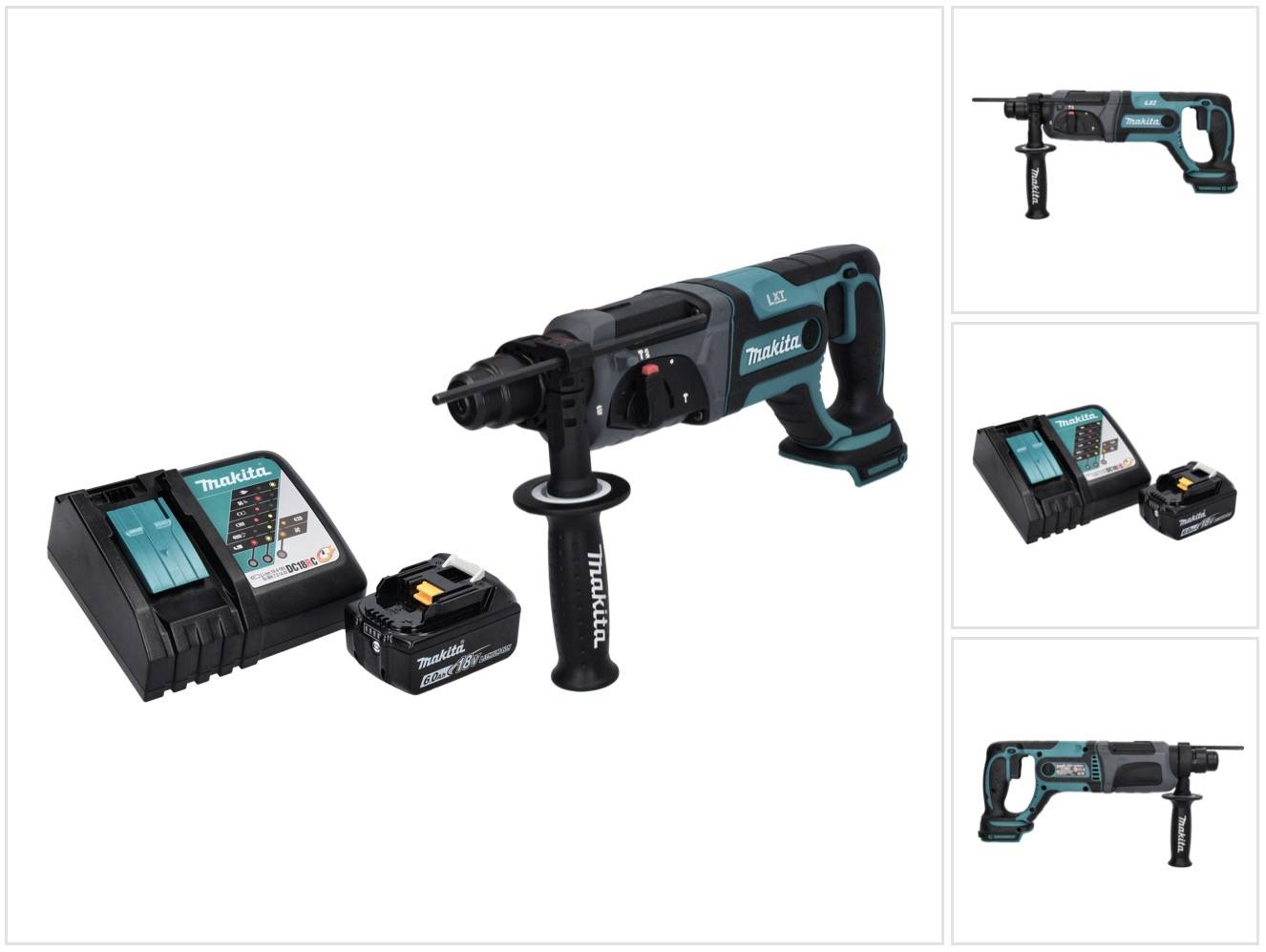 Makita DHR 241 RG1 Akku Bohrhammer 18 V 2,0 J SDS plus + 1x Akku 6,0 Ah + Ladegerät-0