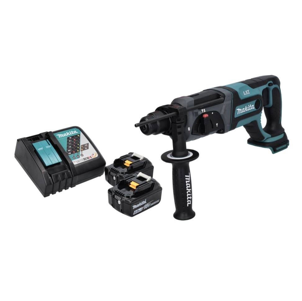 Makita DHR 241 RG Akku Bohrhammer 18 V 2,0 J SDS plus + 2x Akku 6,0 Ah + Ladegerät-2