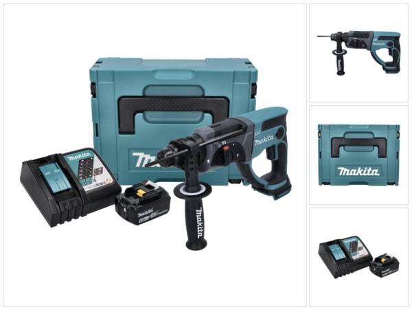 Makita DHR 202 RG1J Akku Kombihammer 18 V 2,0 J SDS Plus + 1x Akku 6,0 Ah + Ladegerät + Makpac