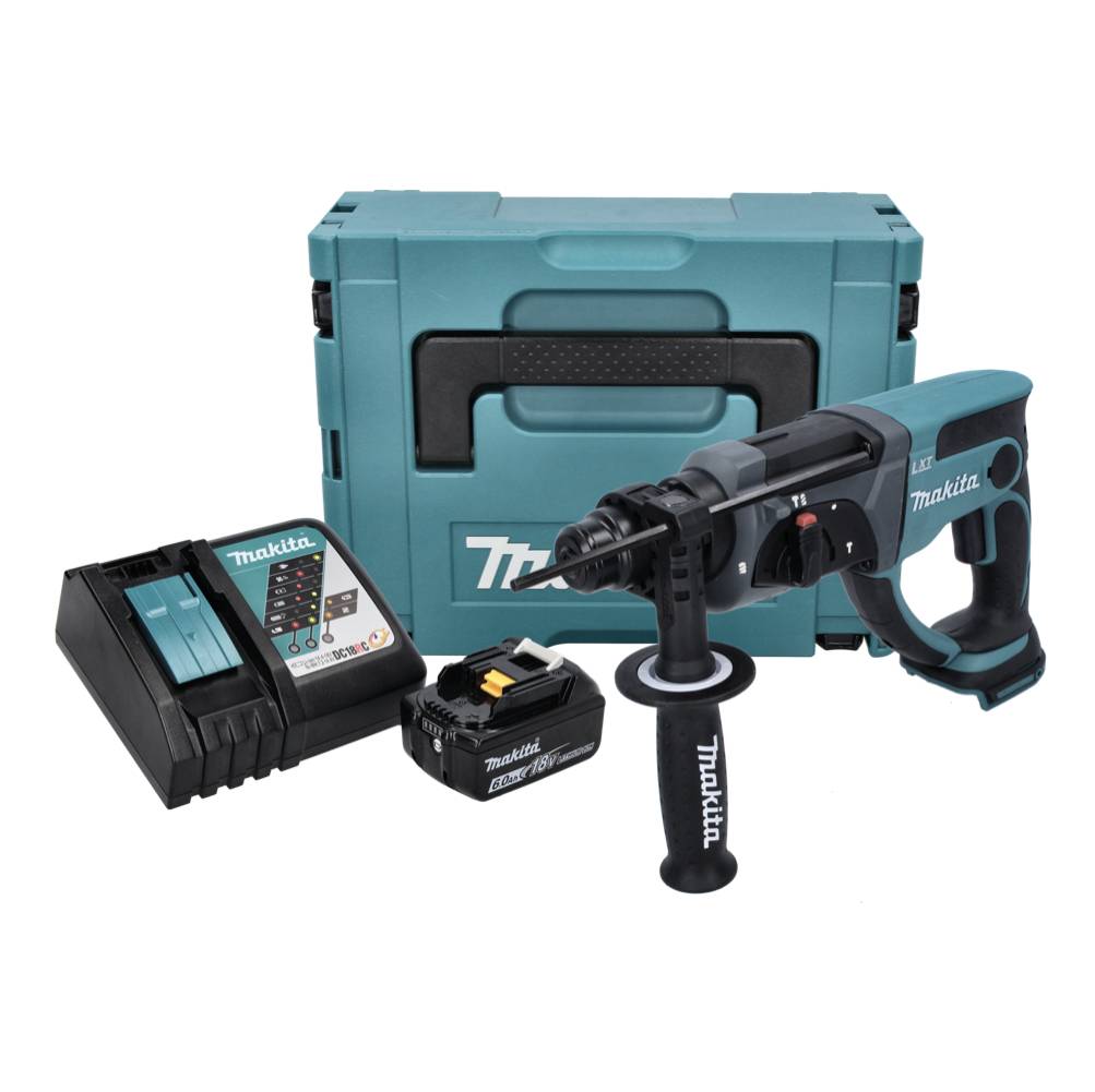 Makita DHR 202 RG1J Akku Kombihammer 18 V 2,0 J SDS Plus + 1x Akku 6,0 Ah + Ladegerät + Makpac-1