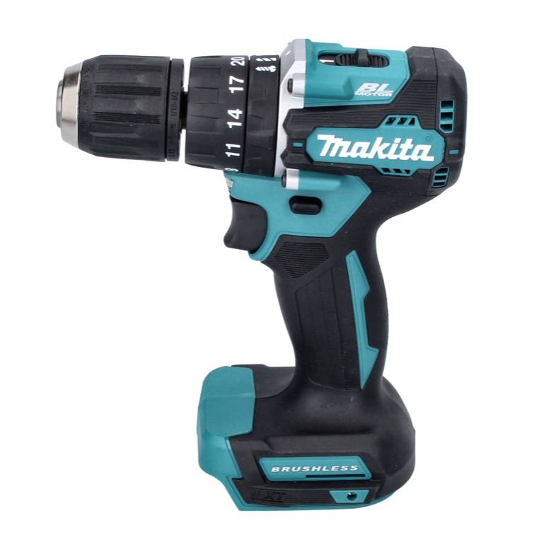 Makita DHP 487 RTJ Akku Schlagbohrschrauber 18 V 40 Nm Brushless + 2x Akku 5,0 Ah + Ladegerät + Makpac-2
