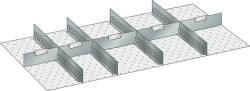 LISTA Set Schlitzwände und Trennbleche 54x27E, (BxT) 918x459mm, 4 Schl-0