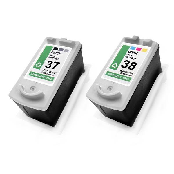 Eurotone 2 Tintenpatronen ersetzt Canon BCI24C 6882A002AB BCI24BK 6881A002AB