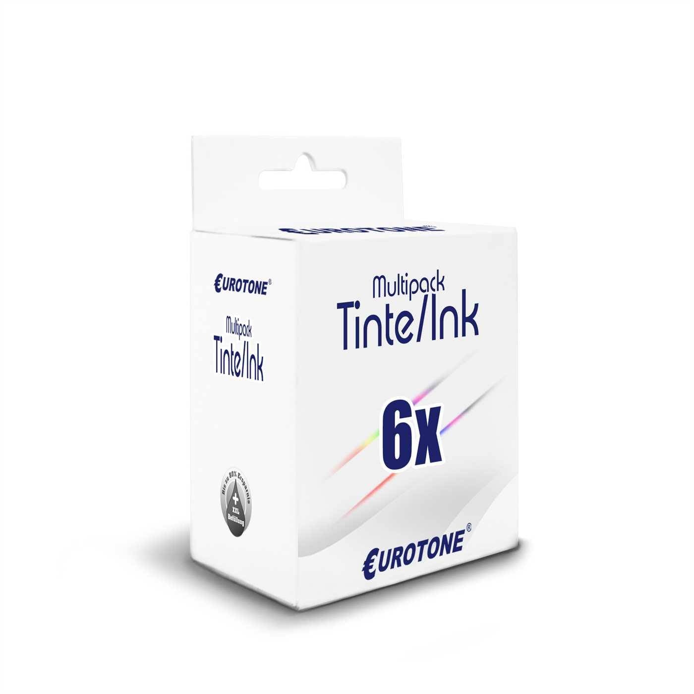 Eurotone 6 Tintenpatronen ersetzt HP C9370A 72 C9403A 72 C9374A 72 C9371A 72 C9372A 72 C9373A 72-0