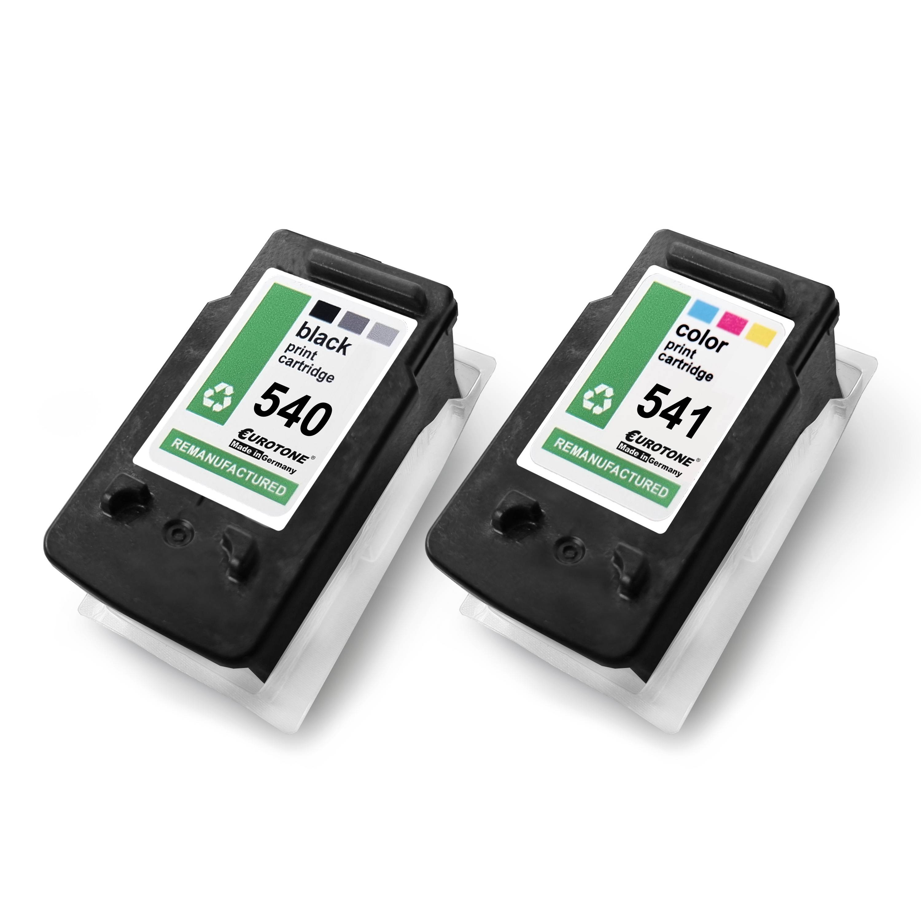 Eurotone 2 Tintenpatronen ersetzt Canon CL541XL 5226B005 PG540XL 5222B005-0