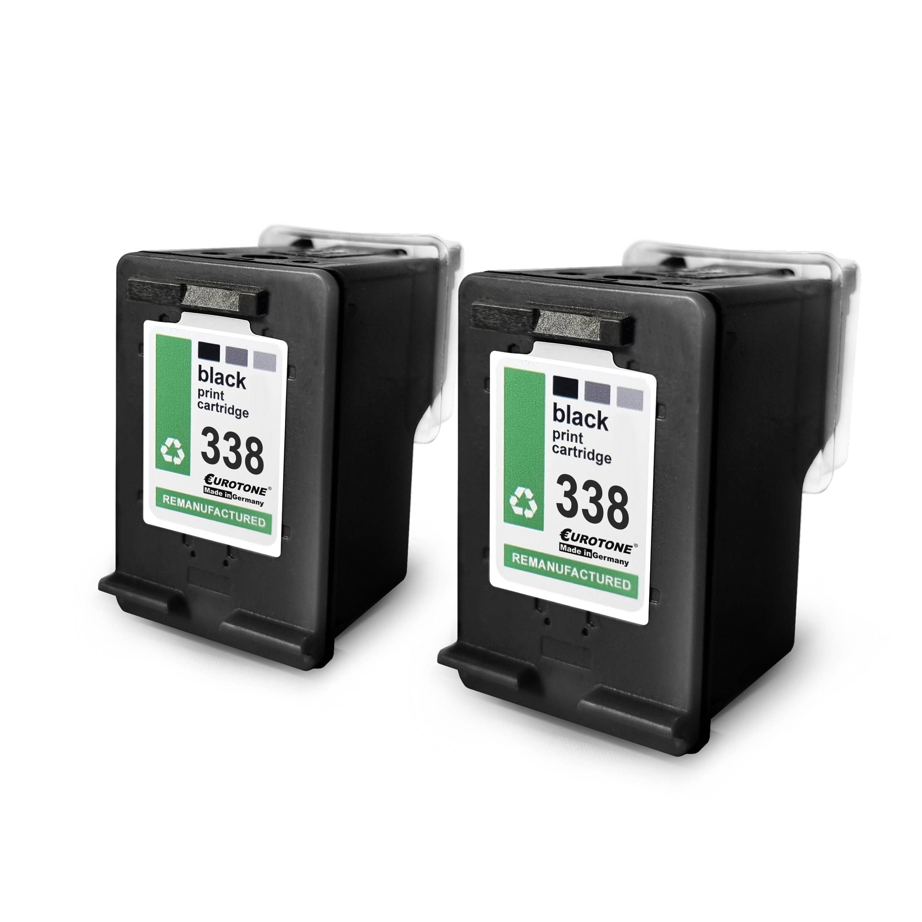Eurotone 2 Tintenpatronen ersetzt HP 338 C8765EE-0