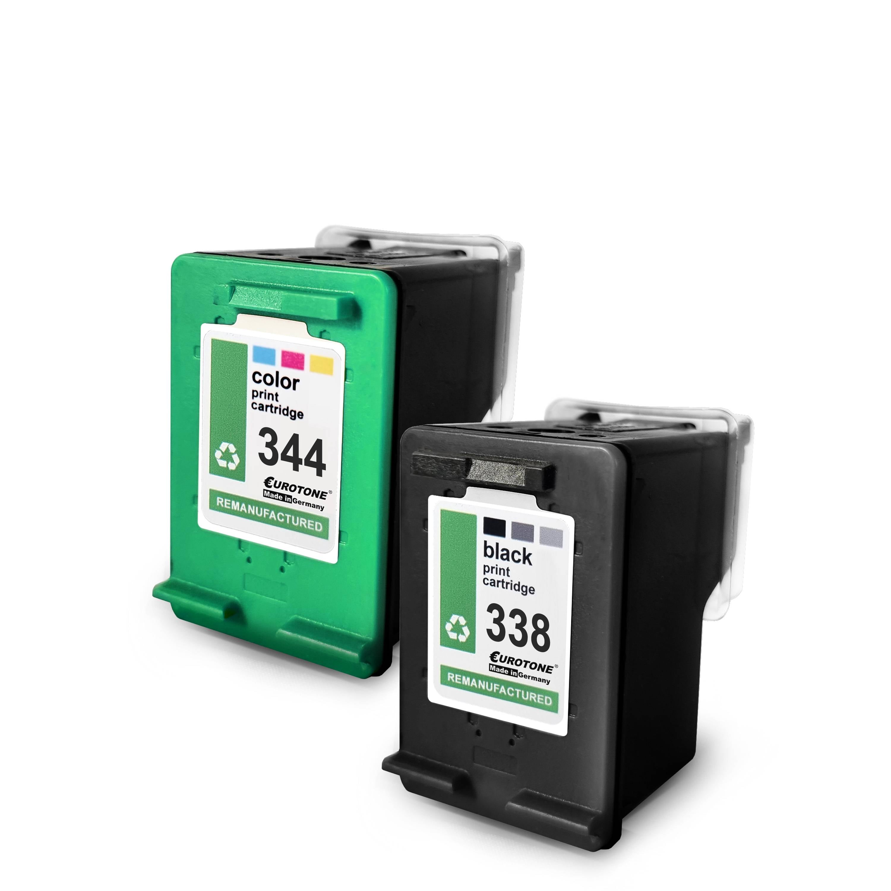 Eurotone 2 Tintenpatronen ersetzt HP 343 C8766EE 338 C8765EE-0