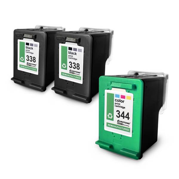 Eurotone 3 Tintenpatronen ersetzt HP 344 C9363EE 338 C8765EE