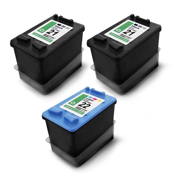 Eurotone 3 Tintenpatronen ersetzt HP 22XL C9352CE 21XL C9351CE