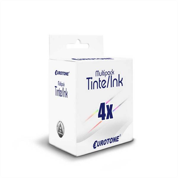 Eurotone 4 Tintenpatronen ersetzt HP J3M71A 981A J3M68A 981A J3M69A 981A J3M70A 981A