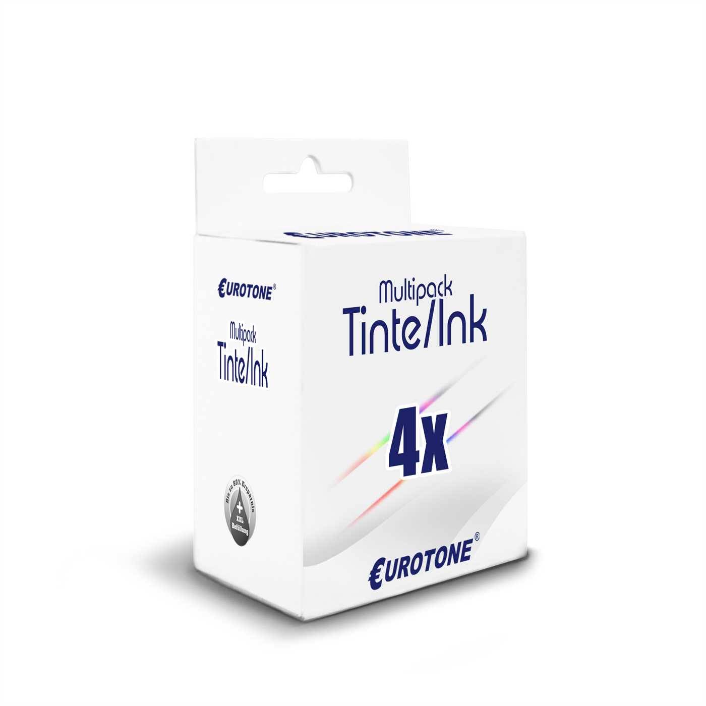 Eurotone 4 Tintenpatronen ersetzt HP 970XL CN625AE 971XL C CN626AE 971XL M CN627AE 971XL Y CN628AE-0