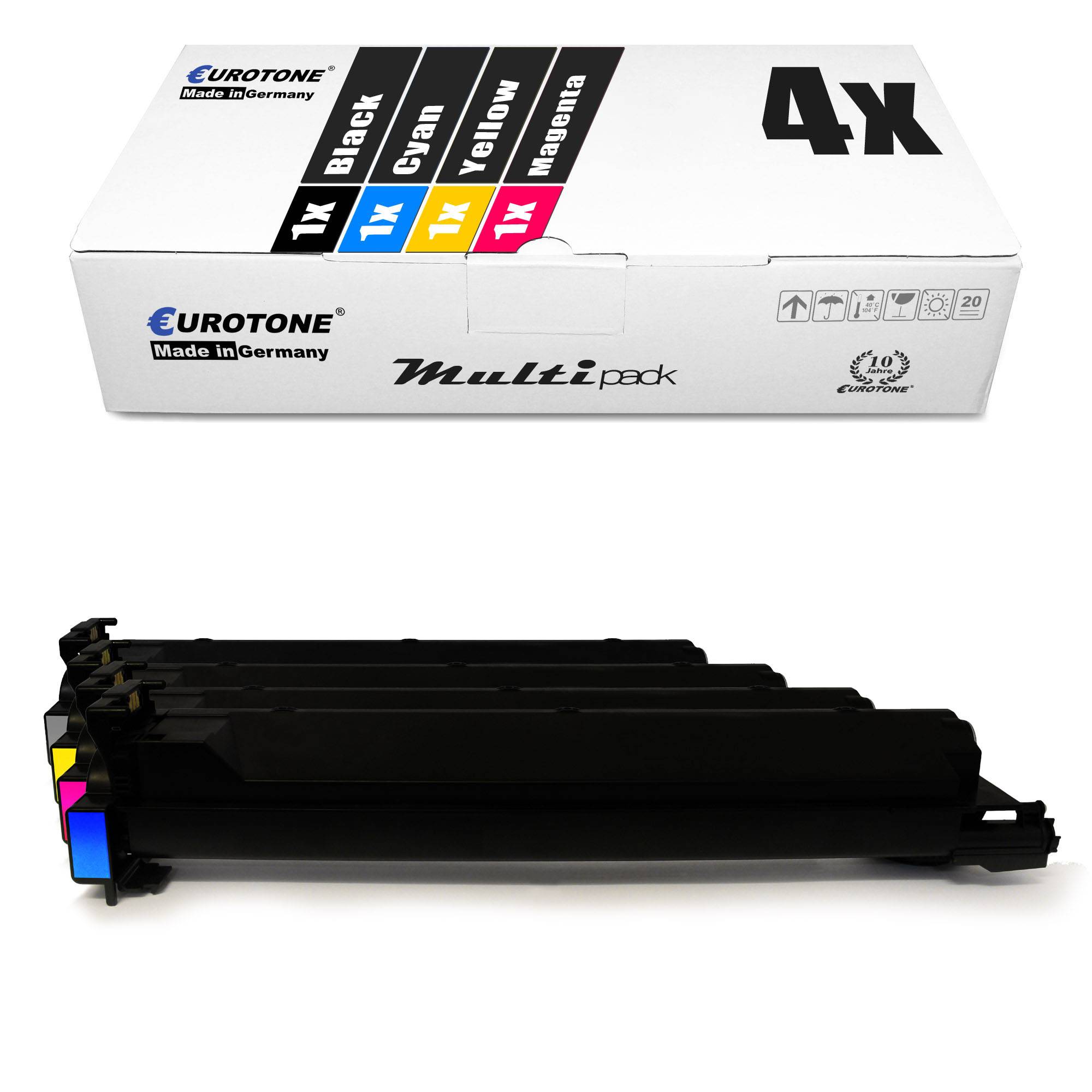 Eurotone 4 Lasertoner ersetzt Konica Minolta TN-210K 8938-509 TN-210C 8938-512 TN-210M 8938-511 TN-210Y 8938-510-0