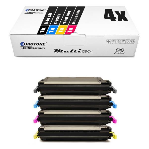 Eurotone 4 Lasertoner ersetzt HP Q6470A 501A Q7581A 503A Q7583A 503A Q7582A 503A