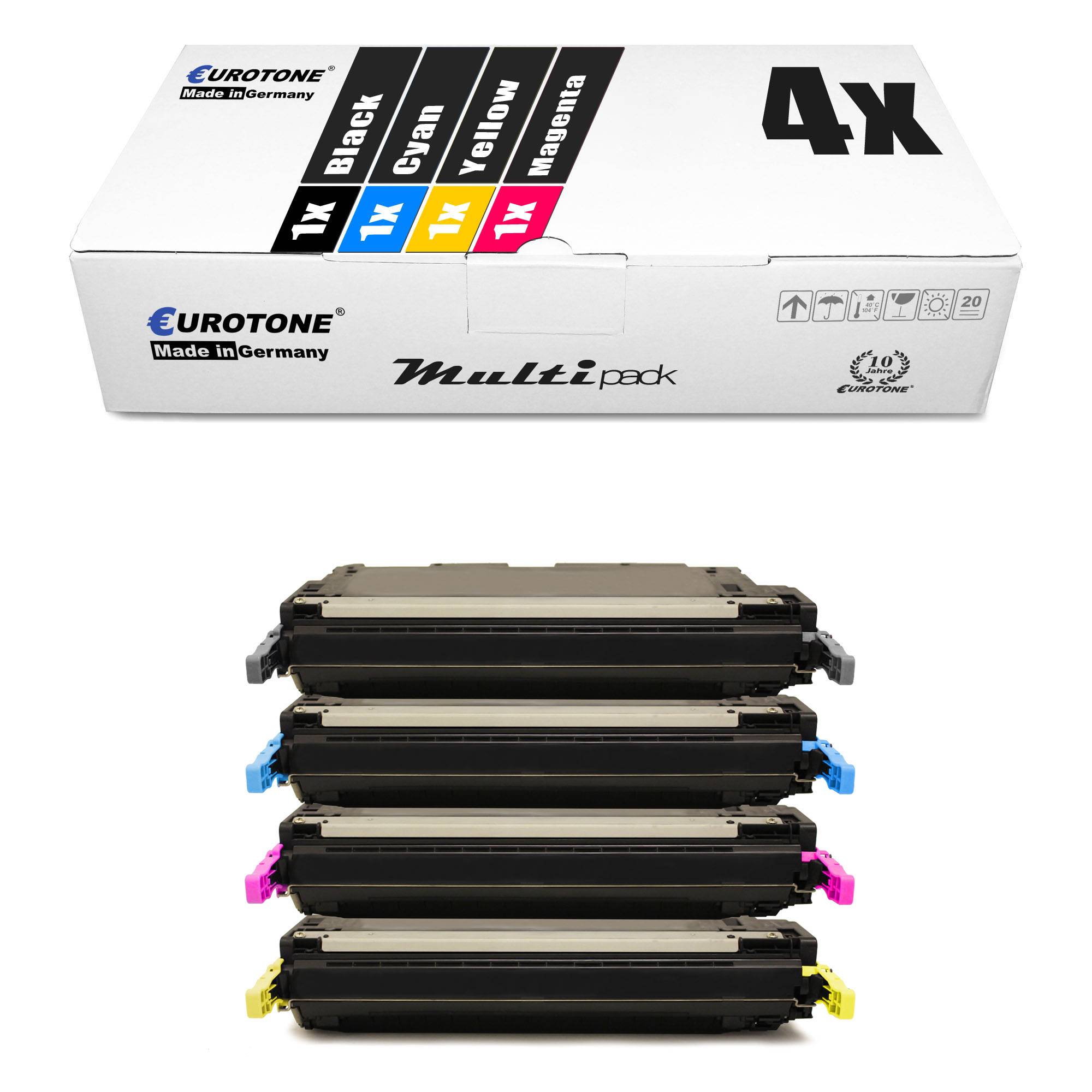 Eurotone 4 Lasertoner ersetzt HP Q6470A 501A Q7581A 503A Q7583A 503A Q7582A 503A-0
