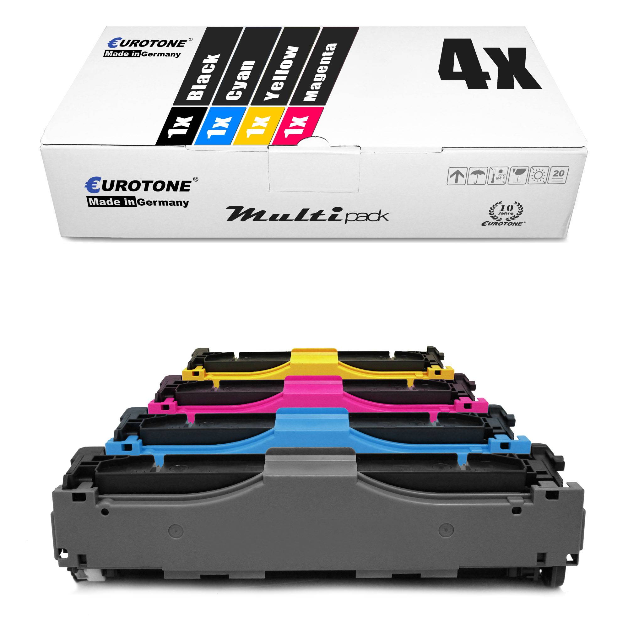 Eurotone 4 Lasertoner ersetzt HP CF410A 410A CF411A 410A CF413A 410A CF412A 410A-0