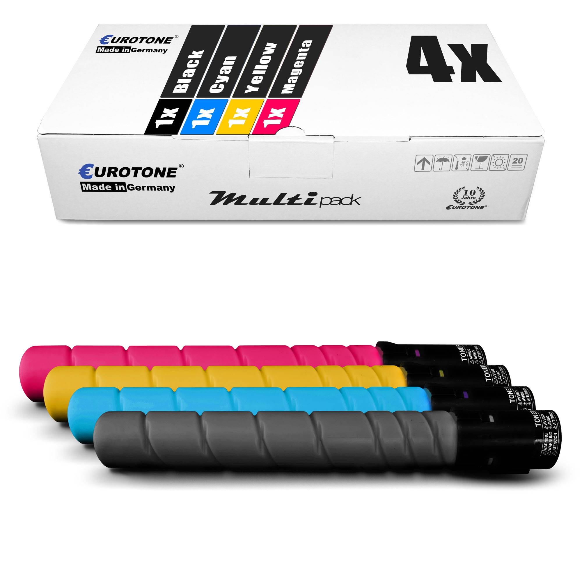 Eurotone 4 Lasertoner ersetzt Konica Minolta TN-512 K A33K152 TN-512 C A33K452 TN-512 M A33K352 TN-512 Y A33K252-0