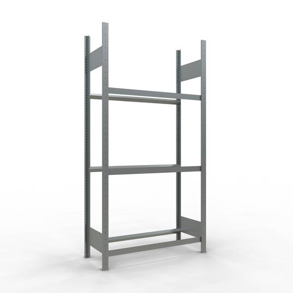 Rädergrundregal 2000x1000x400 mm - 3 Ebenen á 1000 mm, verzinkt