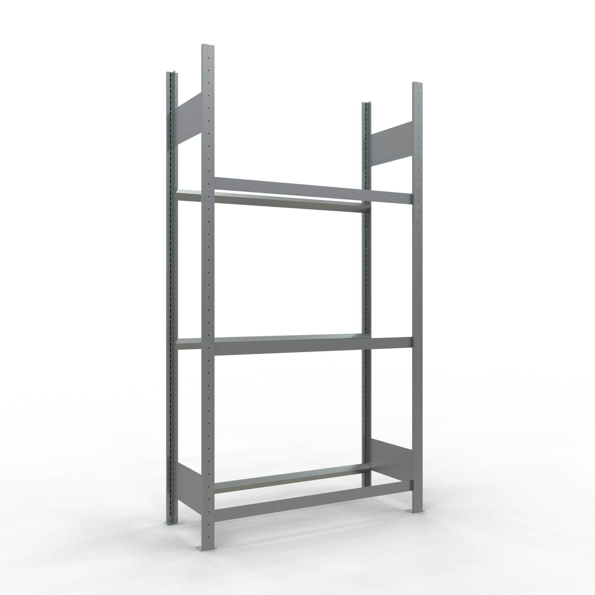 Rädergrundregal 2000x1050x400 mm - 3 Ebenen á 1050 mm, verzinkt-0