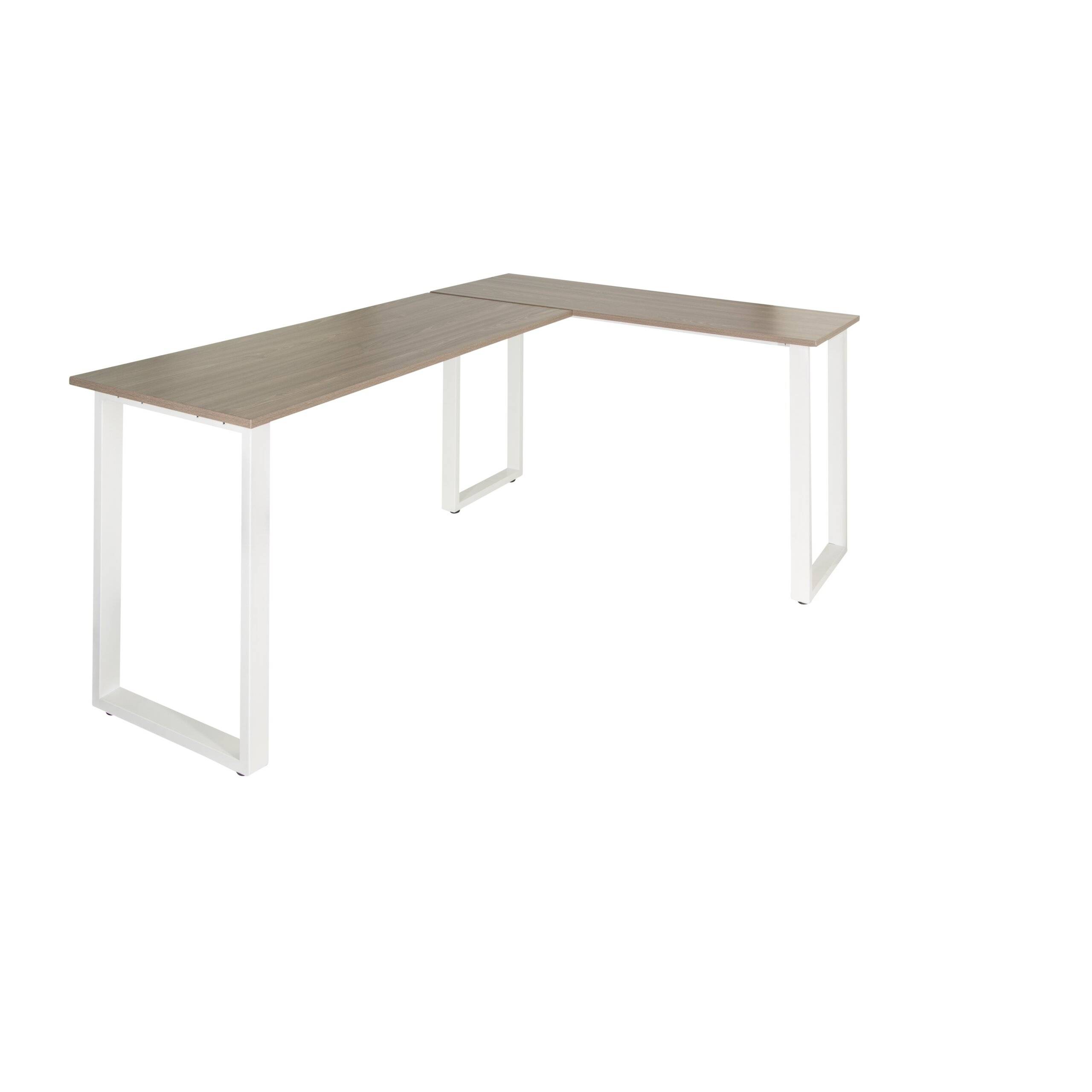 Eckschreibtisch Schreibtisch Computertisch WORKSPACE BASIC I 165 x 120 cm grau weiß hjh OFFICE-2