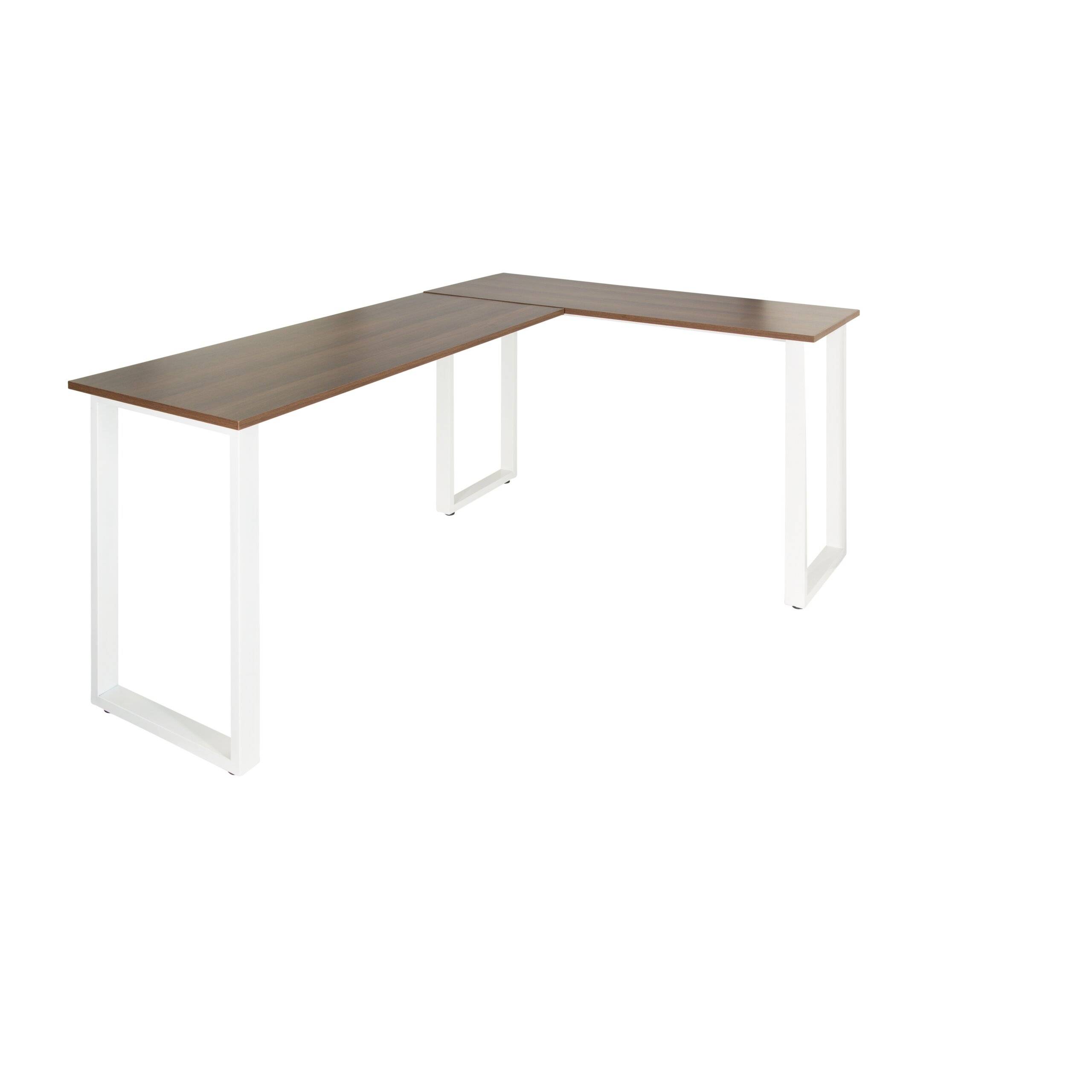 Eckschreibtisch Schreibtisch Computertisch WORKSPACE BASIC I 165 x 120 cm walnuss weiß hjh OFF-3