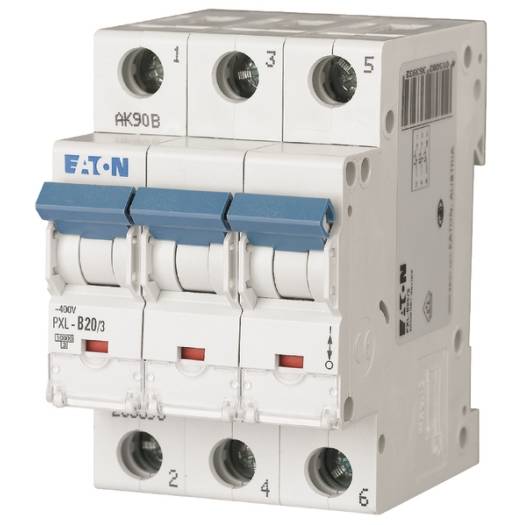 Eaton PXL-B6/3, Miniatur-Leistungsschalter, 10000 A, IP20-4