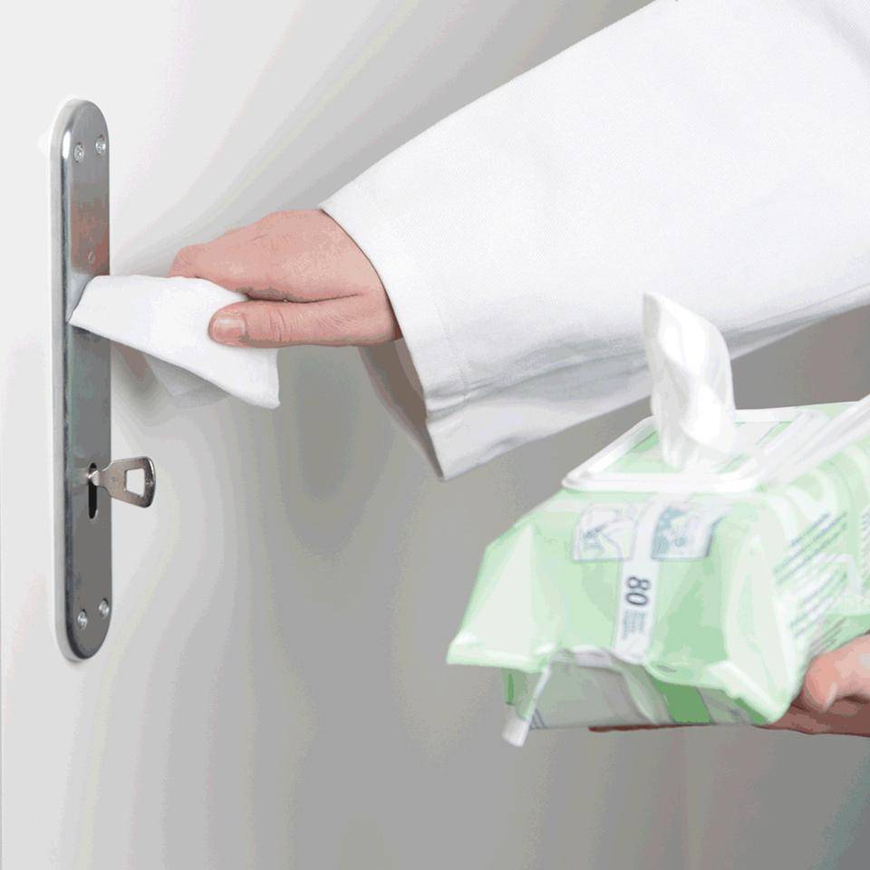 HARTMANN Desinfektionstücher Mikrobac®, wiederverschließbar, 180x200mm, 80 Stück/Packung-1