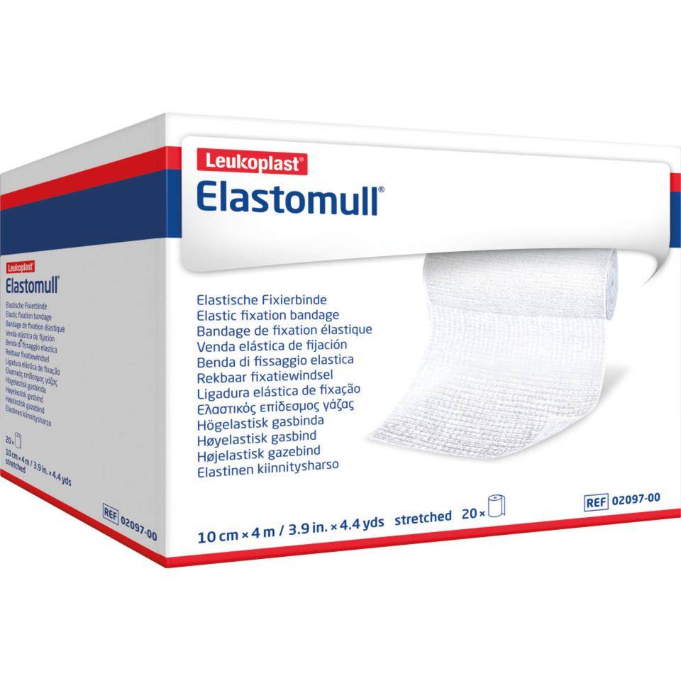 Leukoplast® Fixierbinde Elastomull,hochelastisch,weiß,10cm,4m/Rolle,20 Rollen/VE-0