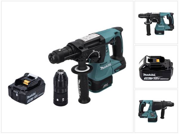 Makita DHR 243 F1 Akku Bohrhammer 18 V SDS plus Brushless + 1x Akku 3,0 Ah - ohne Ladegerät