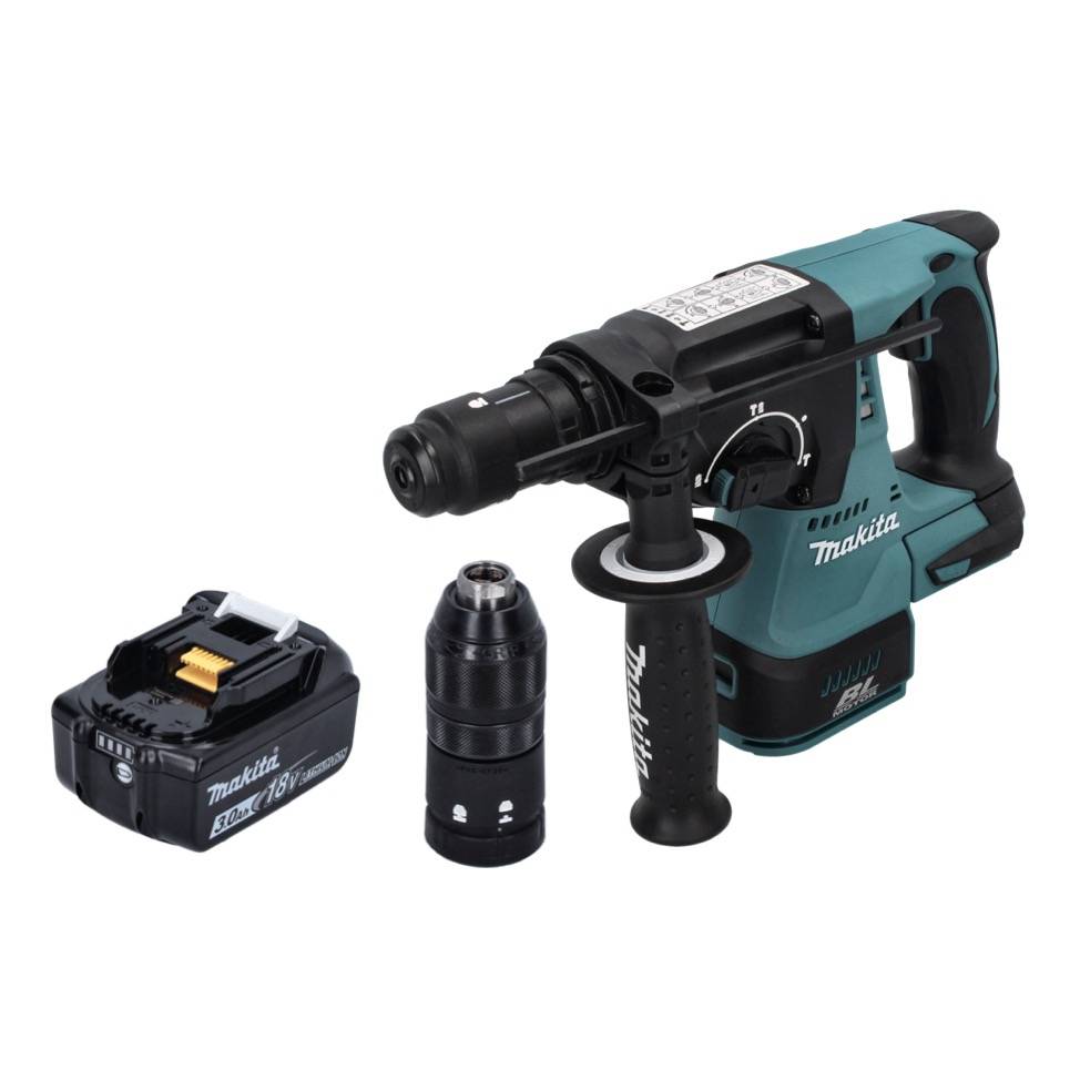 Makita DHR 243 F1 Akku Bohrhammer 18 V SDS plus Brushless + 1x Akku 3,0 Ah - ohne Ladegerät-1