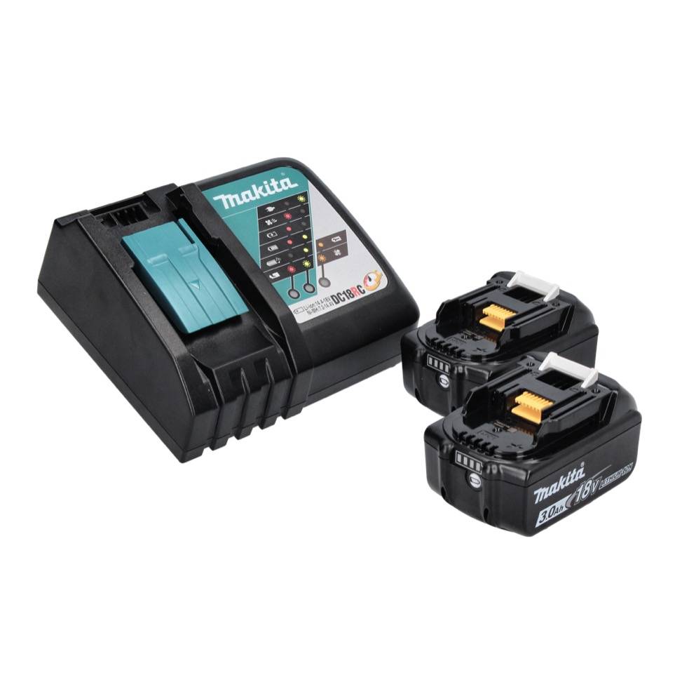 Makita DHR 243 RF Akku Bohrhammer 18 V SDS plus Brushless + 2x Akku 3,0 Ah + Ladegerät-2