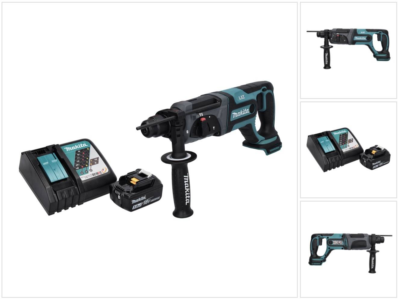 Makita DHR 241 RT1 Akku Bohrhammer 18 V 2,0 J SDS plus + 1x Akku 5,0 Ah + Ladegerät-0