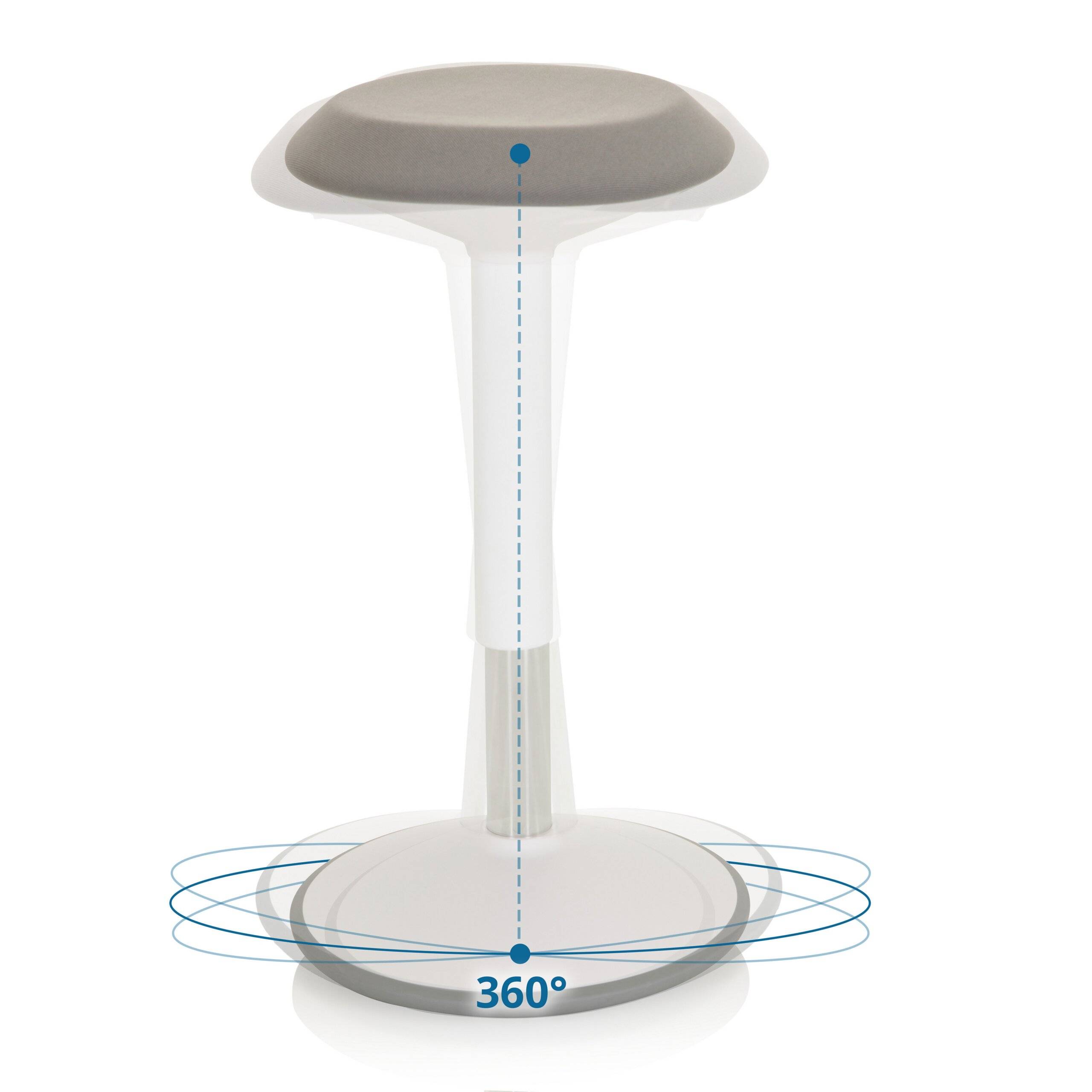 Stehhocker Stehhilfe BALANCE SIT III W Stoff weiß grau hjh OFFICE-2