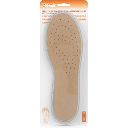 HARO Einlegesohle Gel Velours, Größe: 36-46-0