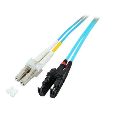 Quality LWL-Kabel dupl. 50/125µm OM3, E2000/LC, grün, 10 m
