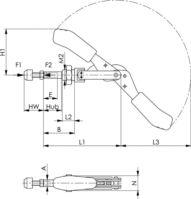 AMF ESD Schubstangenspanner 6840ESD Größe 2-1