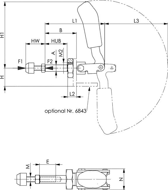 AMF ESD Schubstangenspanner 6844ESD Größe 2-1