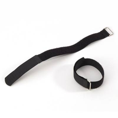 ADAM HALL Kabelbinder mit Klettverschluss und Metallring (Breite 16mm | schwarz) - 16,00cm