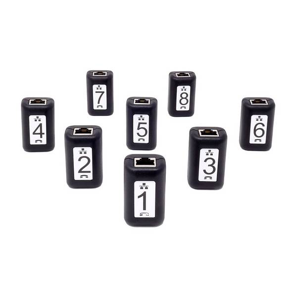 SOFTING PD_TT108 - Link/Kabel-Identifikatoren Set mit Verdrahtungstest für Kabeltester (#1 - #8 | 8-teilig)