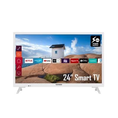Telefunken XH24K550V-W 24 Zoll Fernseher / Smart TV (HD, HDR, Triple-Tuner, 12V) 6 Monate HD+