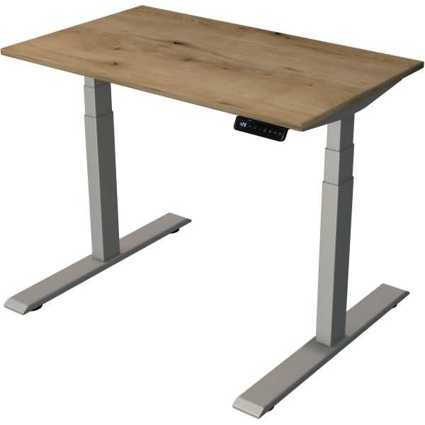 Steh-/Sitztisch SmartOffice elektrisch Fuß silber 100x60x63-127cm eiche-0